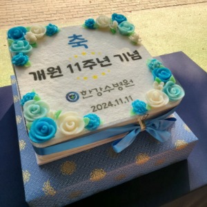 한강수병원 개원 11주년 기념 떡케이크 40cm